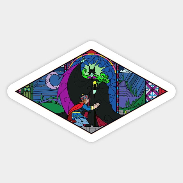 Stained Glass Dark Fairy Curse Sticker by linguard